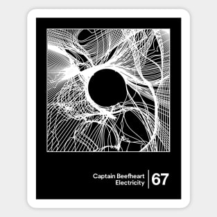 Captain Beefheart - Electricity / Minimalist Graphic Artwork Design Magnet